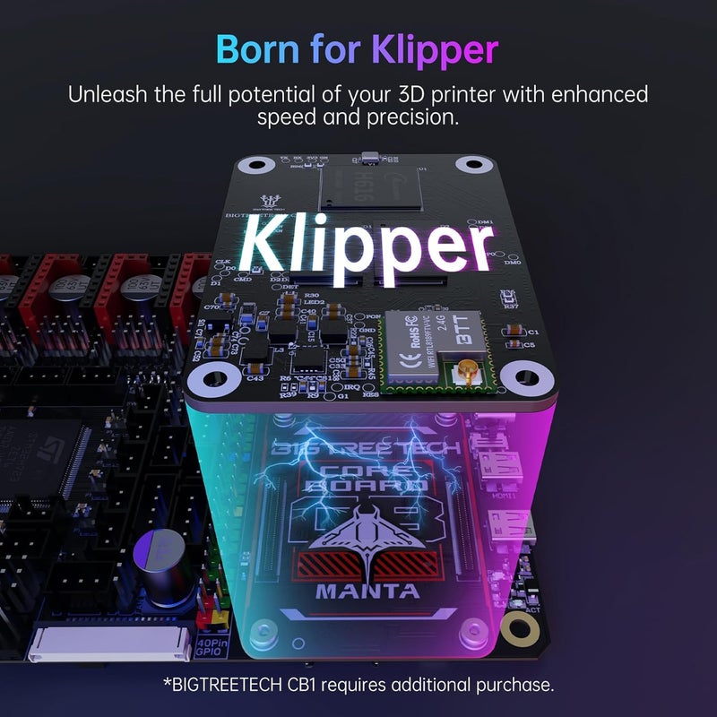 BigTreeTech Manta M8P V2.0 Integrated Control Board 32Bit Running Klipper with CB1, High Speed 3D Printer Motherboard, Compatible TMC5160T Plus,TMC5160,TMC2209,TMC2240 Stepper Driver (Without CB1) - Image 3